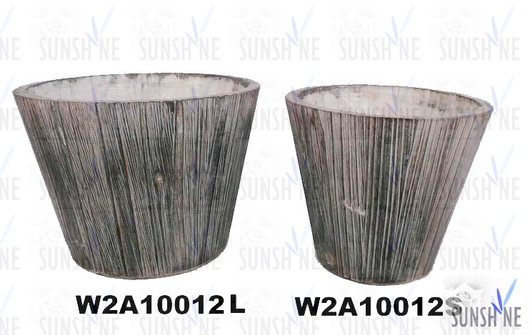 set of 2 wooden flower planter