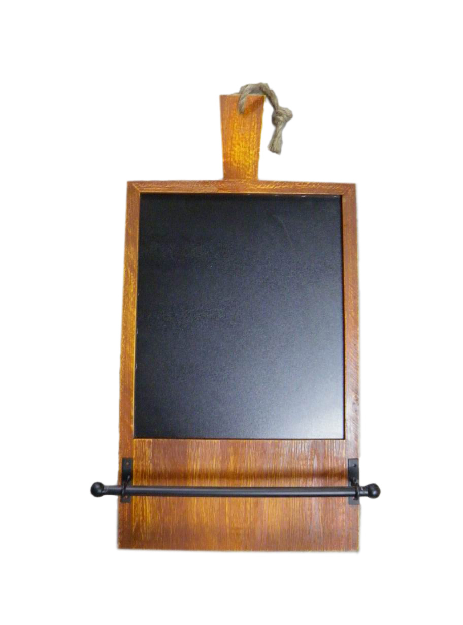 towel rack with blackboard